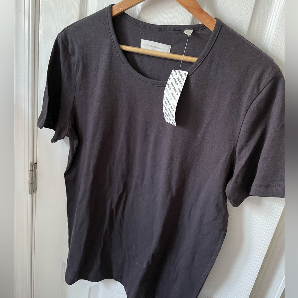 Urban Outfitters Mens Basic T Shirt Medium NWT Light Black Charcoal